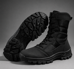 Unisex high-top hiking boots with a waterproof PU and fabric upper, lace-up fastening, breathable textile lining, lightweight EVA midsole and slip-resistant TPR rubber outsole for hiking, trekking, camping, walking and everyday outdoor wear.