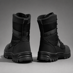 Unisex high-top hiking boots with a waterproof PU and fabric upper, lace-up fastening, breathable textile lining, lightweight EVA midsole and slip-resistant TPR rubber outsole for hiking, trekking, camping, walking and everyday outdoor wear.