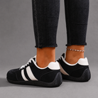 Women’s lightweight casual lace-up trainers with a low-top design, durable man-made upper, cushioned insole and flexible TPR sole, ideal for everyday walking, commuting, shopping and casual wear.