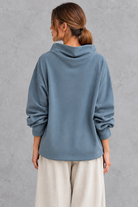 Women’s loose roll neck long sleeve jumper with a solid-colour finish and relaxed everyday silhouette – image 4