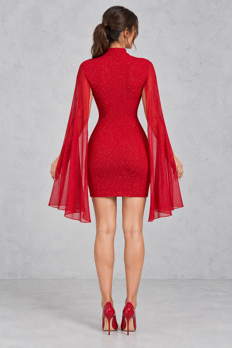 Women’s O-Neck Bodycon Mini Party Dress