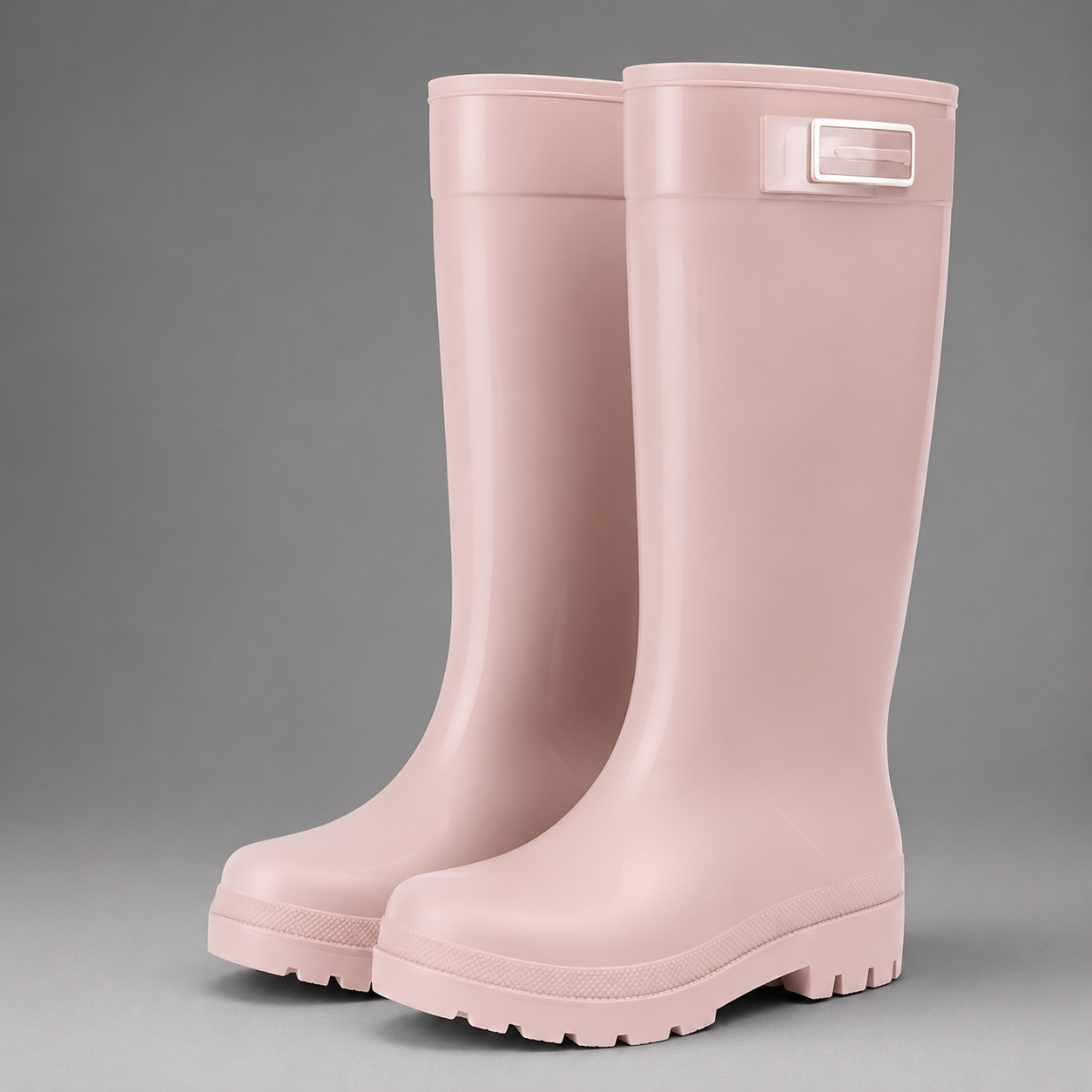 Women's waterproof fleece-lined winter rain boots with a high Wellington design, fully waterproof PVC construction, non-slip deep tread outsole and warm plush fleece lining, ideal for walking, gardening, commuting and outdoor winter activities.