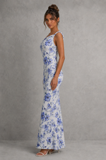 Women’s Asymmetric Bodycon Maxi Dress in Stretch Jersey for Evening & Formal Wear