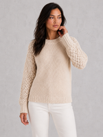 Women’s Chunky Knit Jumper - Crew Neck Relaxed Fit Pullover