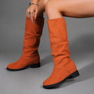 Women's comfy mid-calf casual boots in a timeless design with a durable synthetic upper, comfortable textile lining and supportive sole, ideal for everyday autumn and winter wear.