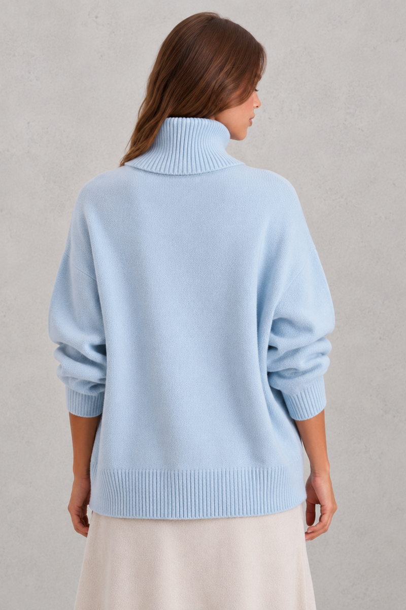 Women’s Knitted Roll Neck Jumper - Soft Turtleneck Sweater