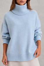 Women’s Knitted Roll Neck Jumper - Soft Turtleneck Sweater