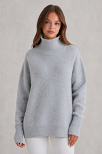 Women’s Knitted Roll Neck Jumper - Soft Turtleneck Sweater