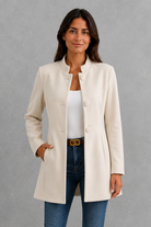 Women’s elegant tailored lightweight blazer with a flattering feminine fit for work and everyday wear.