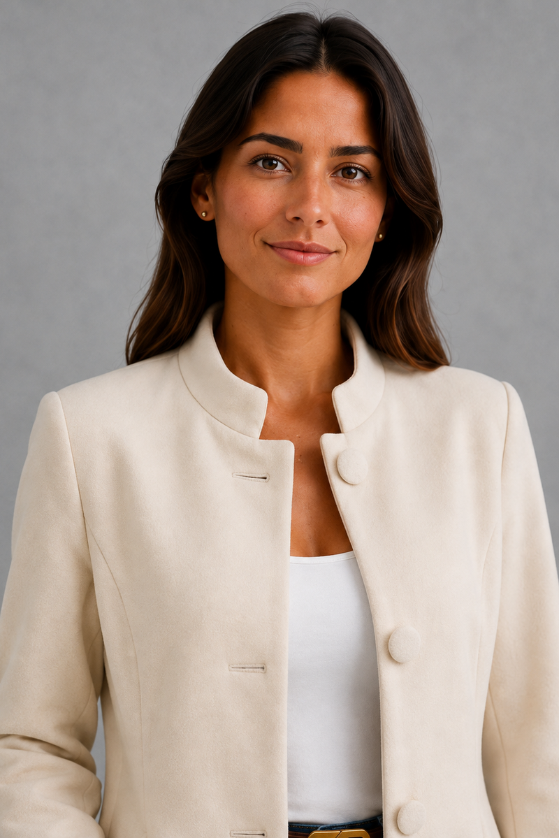 Women’s elegant tailored lightweight blazer with a flattering feminine fit for work and everyday wear.