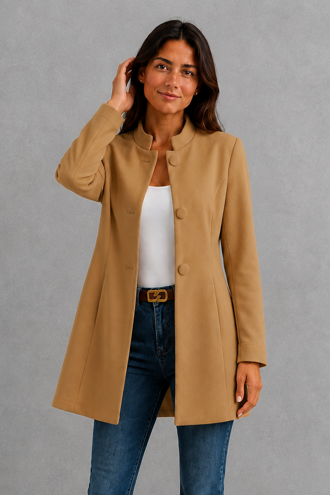 Women’s elegant tailored lightweight blazer with a flattering feminine fit for work and everyday wear.
