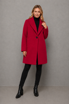 Women's elegant windproof longline coat in a relaxed fit, crafted from a soft warm fabric for autumn and winter. A timeless overcoat designed for comfortable layering, everyday wear, commuting and smart casual occasions.