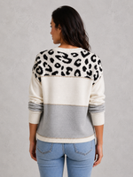 Women’s Mixed Pattern Knit Jumper for Casual & Everyday Wear