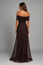 Women’s Off Shoulder Chiffon Maxi Dress for Wedding, Evening & Formal Occasion Wear