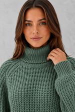 Women’s Textured Knit Turtleneck Jumper for Winter & Everyday Wear