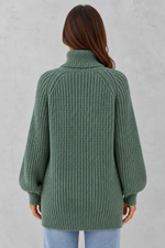 Women’s Textured Knit Turtleneck Jumper for Winter & Everyday Wear