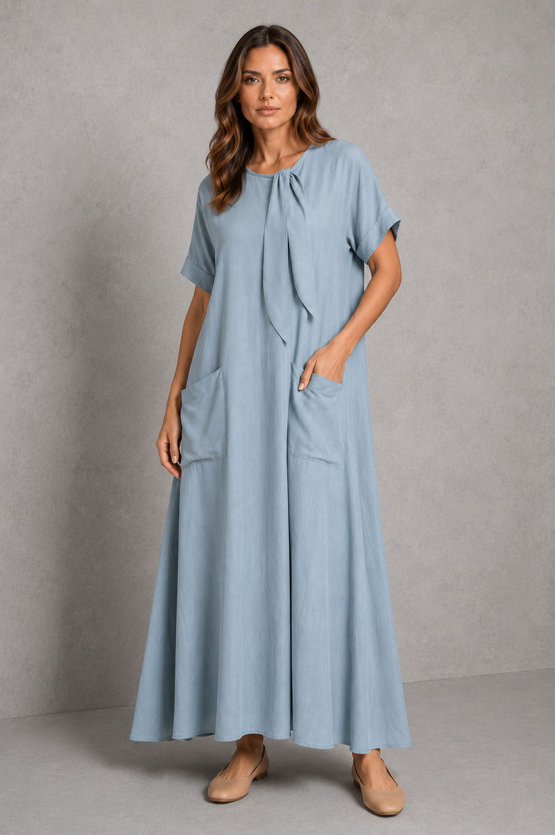 Women’s Relaxed Maxi Dress with Pockets for Casual Summer & Holiday Wear