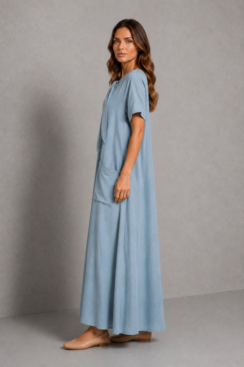Women’s Relaxed Maxi Dress with Pockets for Casual Summer & Holiday Wear