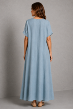 Women’s Relaxed Maxi Dress with Pockets for Casual Summer & Holiday Wear
