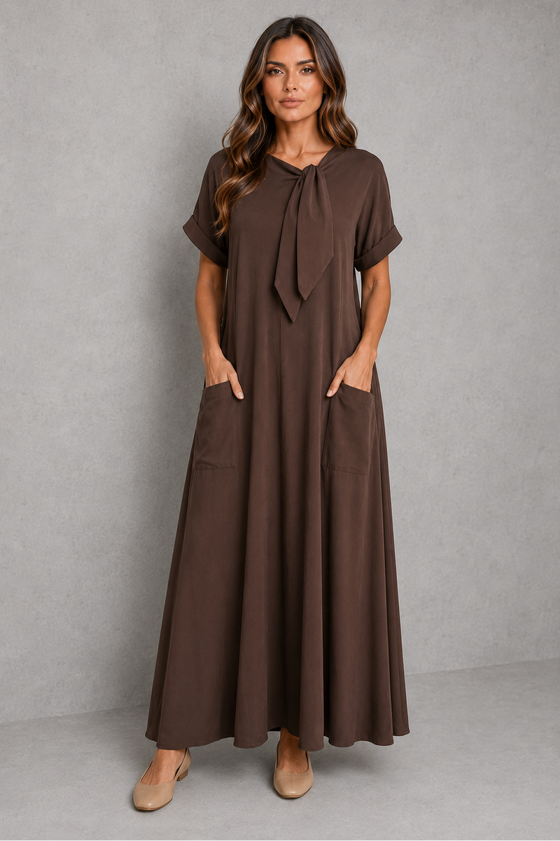 Women’s Relaxed Maxi Dress with Pockets for Casual Summer & Holiday Wear