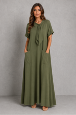 Women’s Relaxed Maxi Dress with Pockets for Casual Summer & Holiday Wear