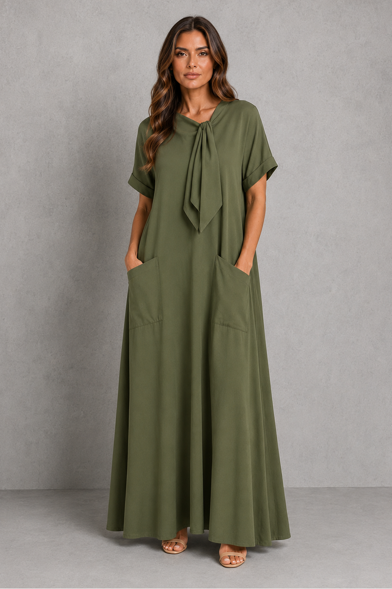 Women’s Relaxed Maxi Dress with Pockets for Casual Summer & Holiday Wear