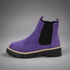 Women's round toe block heel ankle boots in premium synthetic leather with a comfortable block heel, classic silhouette and durable rubber sole, ideal for everyday casual and smart-casual wear.