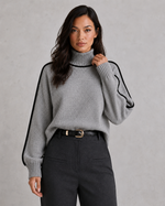 Women's Merino Wool Roll Neck Jumper - Soft Knitted Winter Sweater