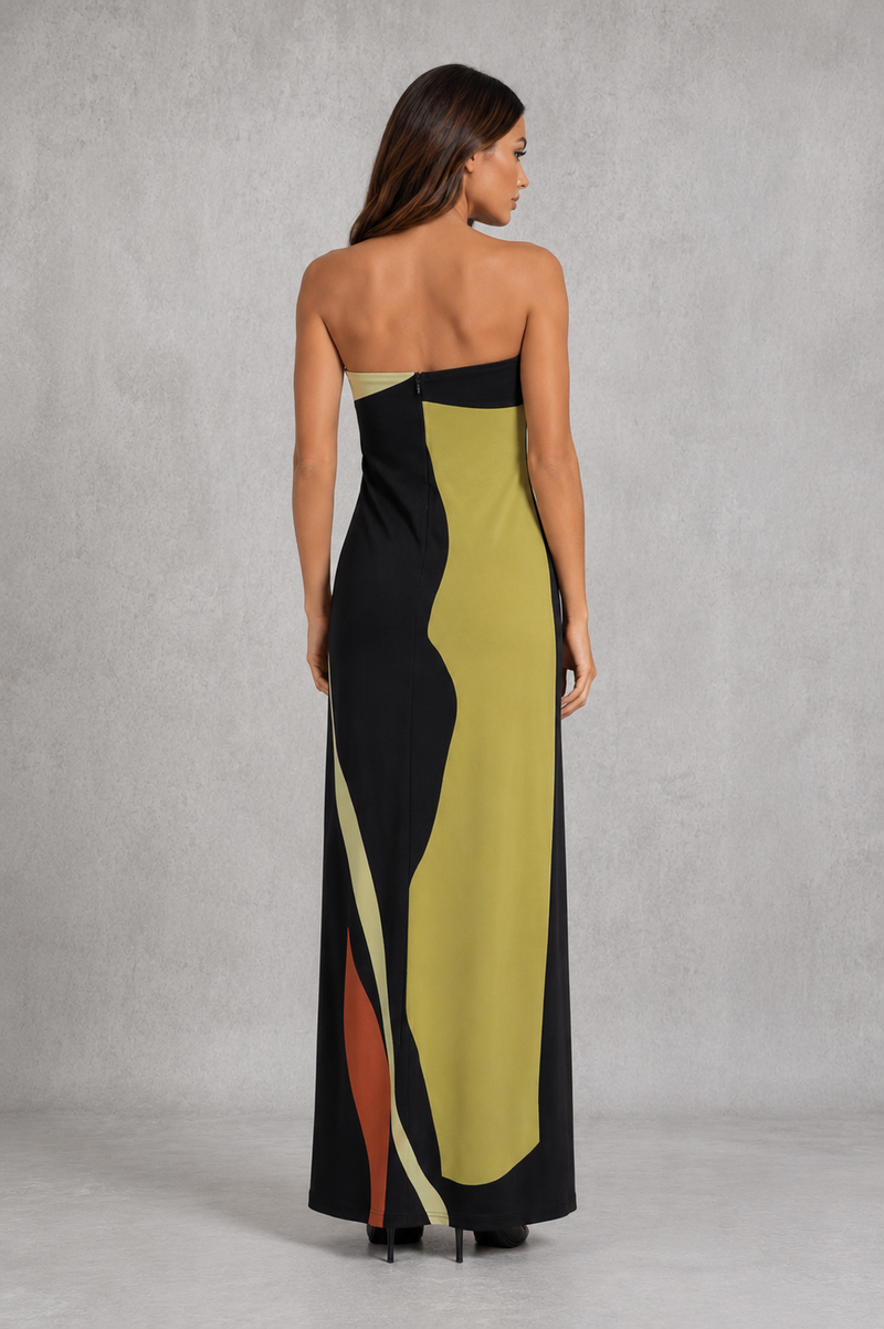 Women’s Strapless Bandeau Maxi Dress for Evening & Occasion Wear