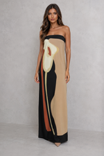 Women’s Strapless Bandeau Maxi Dress for Evening & Occasion Wear