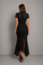 Women’s Stretch Lace Fishtail Maxi Dress for Formal & Evening Wear