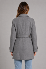 Women’s Tailored Longline Coat with Collared Neck for Casual & Smart-Casual Wear