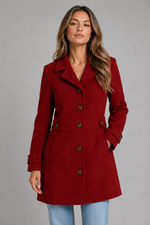 Women’s Tailored Longline Coat with Collared Neck for Casual & Smart-Casual Wear