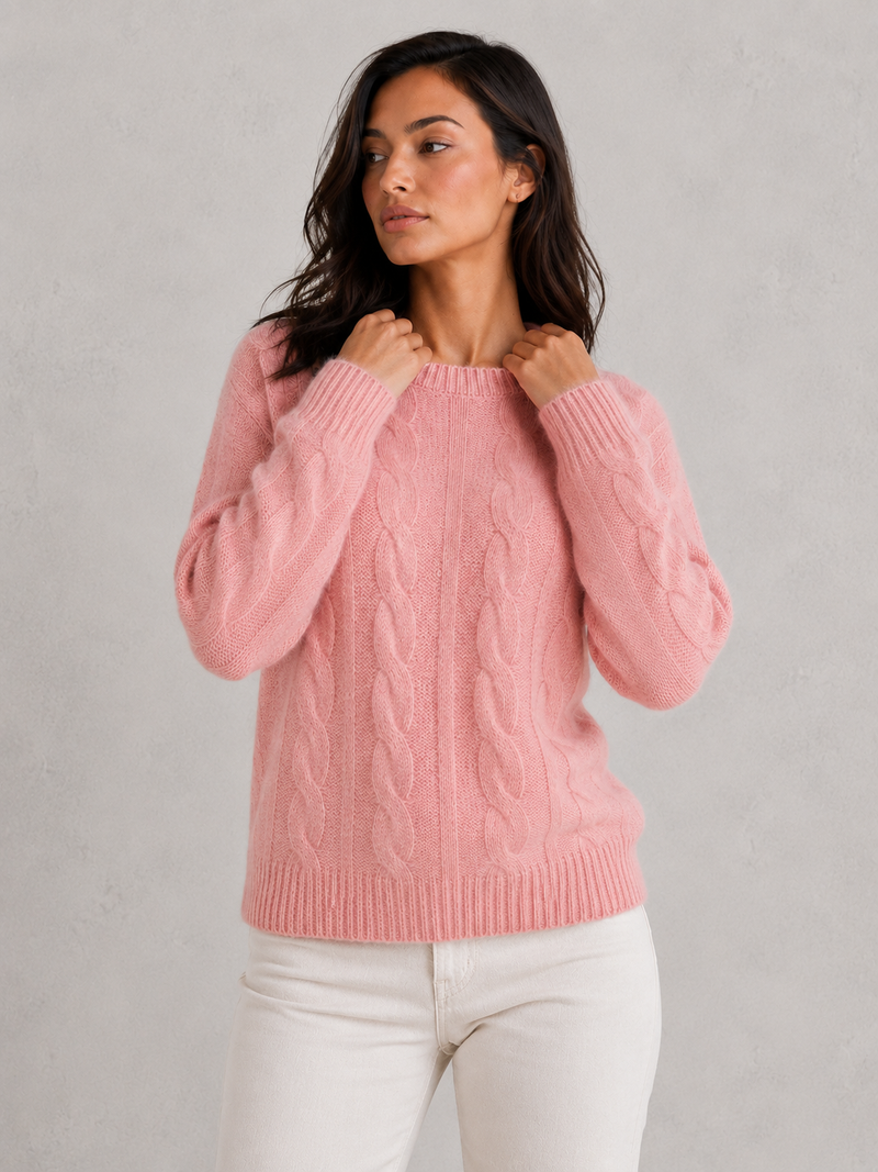 Women’s Relaxed Fit Knitted Jumper - Soft Crew Neck Casual Knitwear