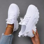Women's ultra comfortable casual walking trainers in a lightweight design with cushioned sole, breathable construction and non-slip rubber outsole for everyday wear, commuting, shopping and travel.