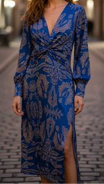 Women’s V-Neck Midi Cocktail Dress - Crawleigh
