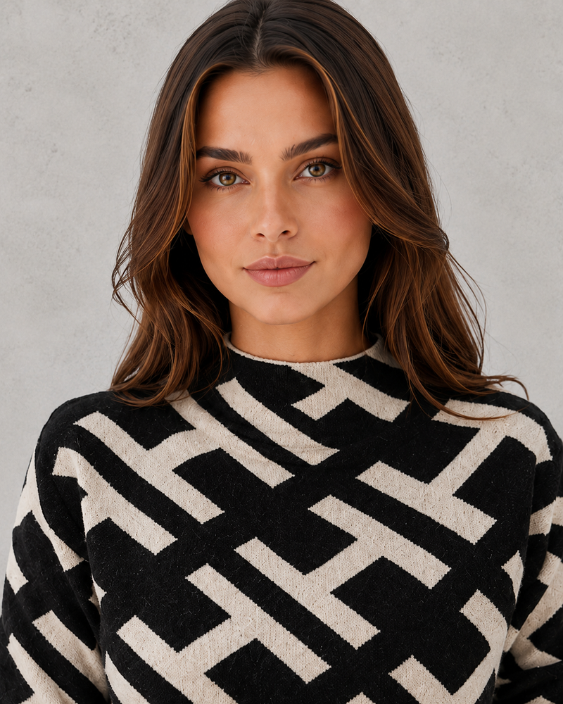 Women’s Velvet Knit Turtleneck Sweater for Winter & Everyday Wear
