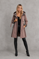 Women's waterproof hooded zip coat in a lightweight windproof design with full front zip fastening, tailored fit and weather-resistant fabric, ideal for everyday wear, commuting and rainy UK weather.