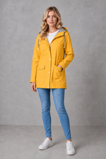 Women’s Waterproof & Windproof Hooded Coat – Lightweight All-Weather Rain Jacket