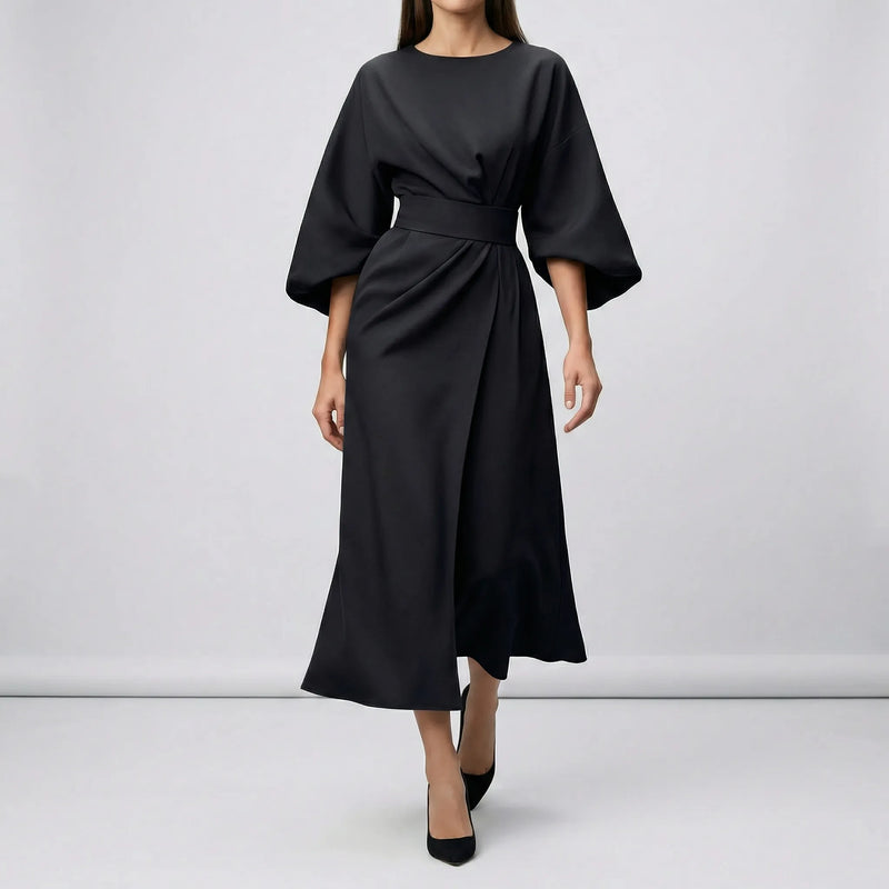 Women's Evening Dress with Waist Belt