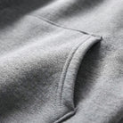 Close-up of gray fabric with a focus on texture and folds2