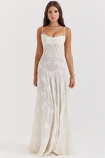 Women’s Velvet Floral Maxi Gown with Corset Bodice for Evening & Formal Wear