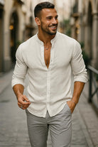 Men’s 3/4 sleeve casual shirt with relaxed fit and lightweight design
