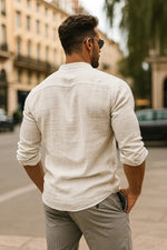 Men’s 3/4 sleeve casual shirt with relaxed fit and lightweight design