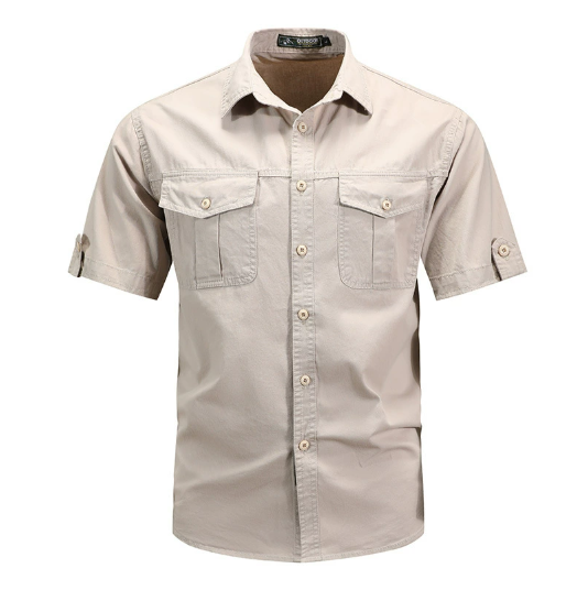 Men’s cargo pocket outdoor shirt with durable fabric and relaxed fit