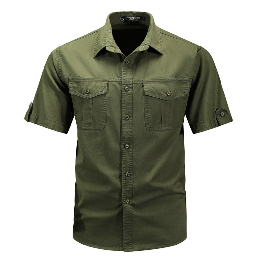 Men’s cargo pocket outdoor shirt with durable fabric and relaxed fit