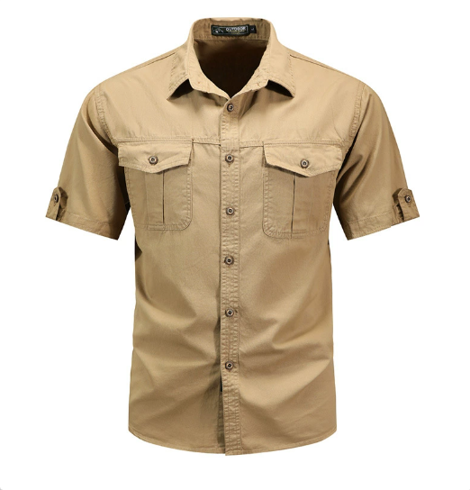 Men’s cargo pocket outdoor shirt with durable fabric and relaxed fit