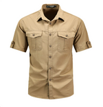 Men’s cargo pocket outdoor shirt with durable fabric and relaxed fit