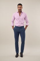 Men’s classic long sleeve button shirt with structured collar