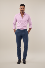 Men’s classic long sleeve button shirt with structured collar